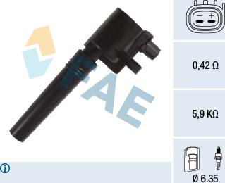 FAE 80400 - Aizdedzes spole www.autospares.lv