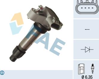 FAE 80388 - Катушка зажигания www.autospares.lv