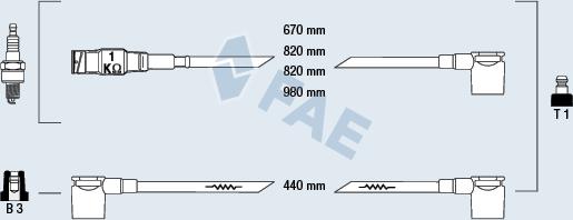 FAE 83990 - Augstsprieguma vadu komplekts www.autospares.lv