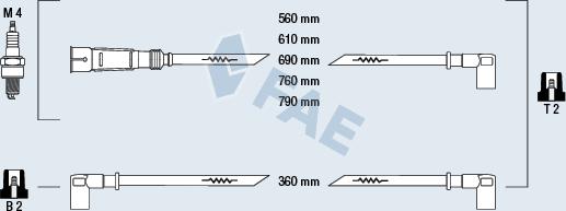 FAE 83950 - Augstsprieguma vadu komplekts www.autospares.lv