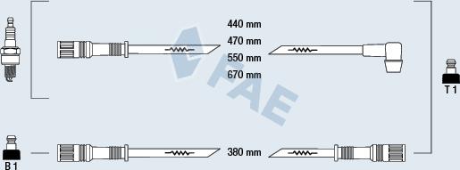 FAE 83490 - Augstsprieguma vadu komplekts www.autospares.lv