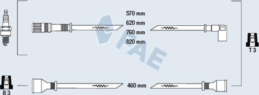 FAE 83400 - Комплект проводов зажигания www.autospares.lv