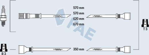 FAE 83590 - Augstsprieguma vadu komplekts www.autospares.lv