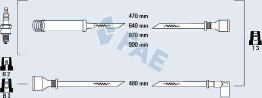 FAE 83550 - Augstsprieguma vadu komplekts www.autospares.lv