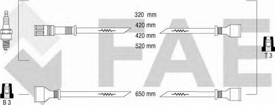 FAE 83580 - Augstsprieguma vadu komplekts www.autospares.lv