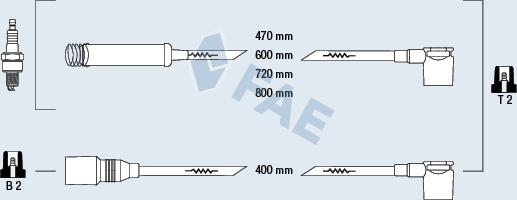 FAE 83570 - Augstsprieguma vadu komplekts www.autospares.lv