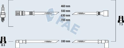 FAE 83040 - Augstsprieguma vadu komplekts www.autospares.lv