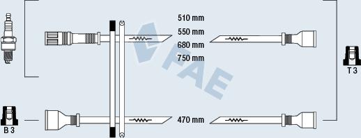 FAE 83060 - Augstsprieguma vadu komplekts www.autospares.lv