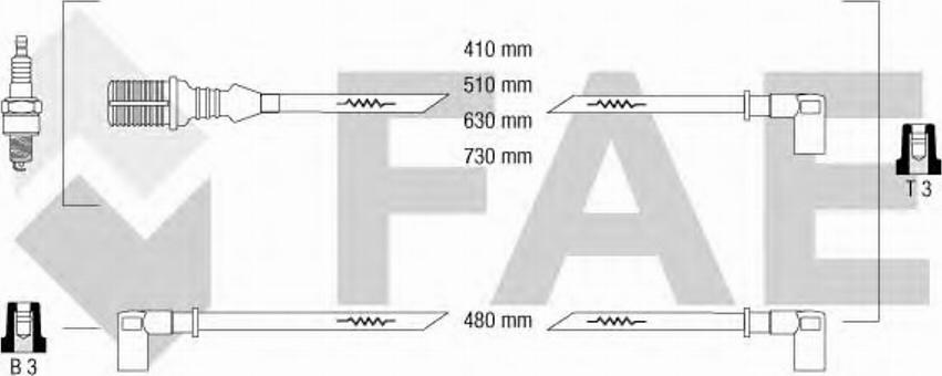 FAE 83150 - Augstsprieguma vadu komplekts www.autospares.lv