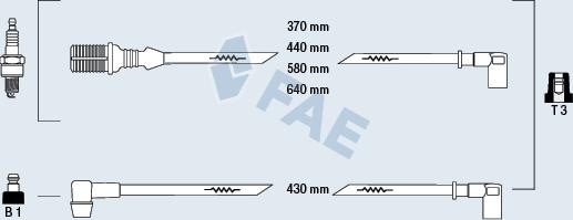 FAE 83160 - Augstsprieguma vadu komplekts www.autospares.lv