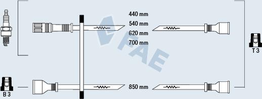 FAE 83100 - Augstsprieguma vadu komplekts www.autospares.lv