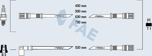 FAE 83890 - Augstsprieguma vadu komplekts www.autospares.lv