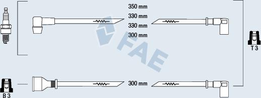 FAE 83850 - Augstsprieguma vadu komplekts www.autospares.lv