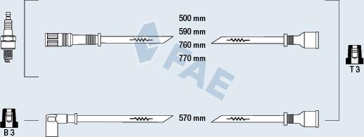 FAE 83390 - Augstsprieguma vadu komplekts www.autospares.lv