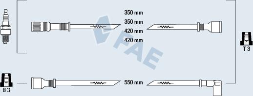 FAE 83210 - Augstsprieguma vadu komplekts www.autospares.lv