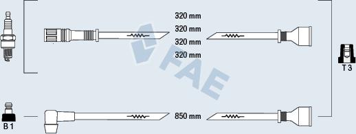 FAE 83220 - Augstsprieguma vadu komplekts www.autospares.lv