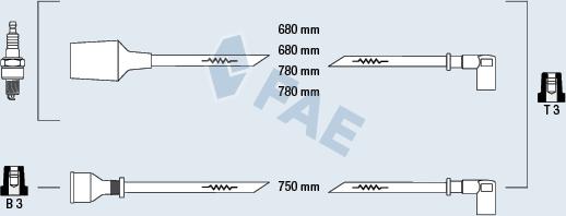 FAE 83750 - Augstsprieguma vadu komplekts www.autospares.lv