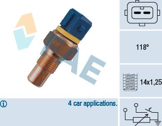 FAE 34050 - Devējs, Dzesēšanas šķidruma temperatūra www.autospares.lv