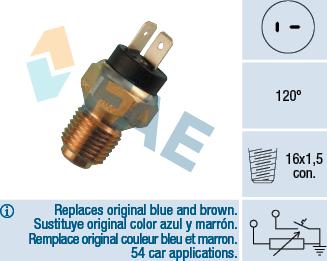 FAE 34060 - Devējs, Dzesēšanas šķidruma temperatūra www.autospares.lv