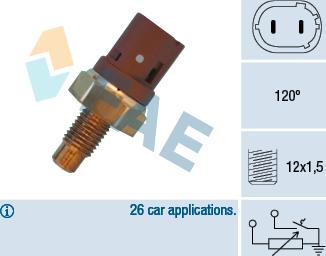 FAE 34390 - Devējs, Dzesēšanas šķidruma temperatūra www.autospares.lv