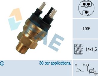 FAE 34310 - Devējs, Dzesēšanas šķidruma temperatūra autospares.lv