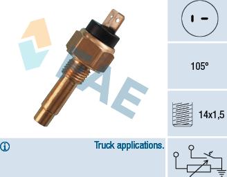 FAE 34200 - Devējs, Dzesēšanas šķidruma temperatūra www.autospares.lv