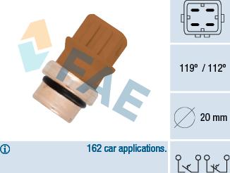 FAE 35580 - Devējs, Dzesēšanas šķidruma temperatūra www.autospares.lv