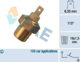 FAE 35070 - Devējs, Dzesēšanas šķidruma temperatūra www.autospares.lv