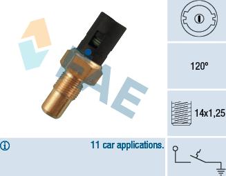 FAE 35750 - Sensor, coolant temperature www.autospares.lv