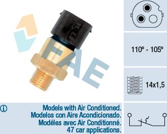 FAE 36690 - Termoslēdzis, Radiatora ventilators www.autospares.lv