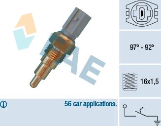 FAE 36660 - Termoslēdzis, Radiatora ventilators www.autospares.lv