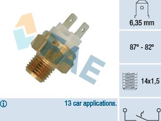 FAE 36050 - Termoslēdzis, Radiatora ventilators www.autospares.lv