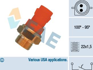 FAE 36340 - Termoslēdzis, Radiatora ventilators www.autospares.lv