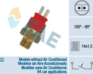 FAE 36250 - Termoslēdzis, Radiatora ventilators www.autospares.lv