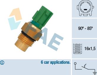 FAE 36711 - Termoslēdzis, Radiatora ventilators www.autospares.lv