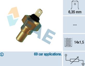 FAE 31460 - Devējs, Dzesēšanas šķidruma temperatūra www.autospares.lv