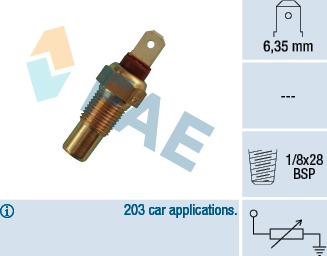 FAE 31570 - Датчик, температура охлаждающей жидкости www.autospares.lv