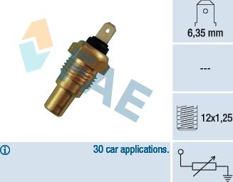 FAE 31680 - Devējs, Dzesēšanas šķidruma temperatūra www.autospares.lv