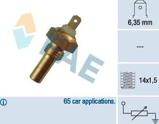 FAE 31290 - Датчик, температура охлаждающей жидкости www.autospares.lv