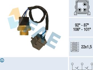 FAE 38400 - Termoslēdzis, Radiatora ventilators www.autospares.lv