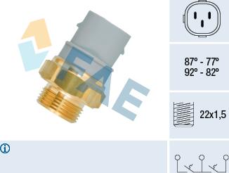 FAE 38160 - Termoslēdzis, Radiatora ventilators www.autospares.lv