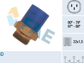 FAE 38170 - Termoslēdzis, Radiatora ventilators autospares.lv