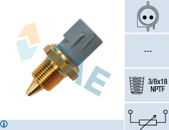 FAE 33430 - Датчик, температура охлаждающей жидкости www.autospares.lv