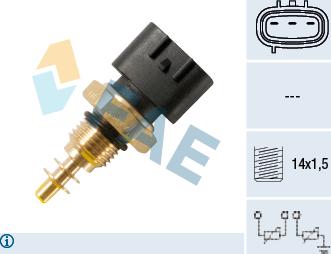 FAE 33476 - Devējs, Dzesēšanas šķidruma temperatūra www.autospares.lv