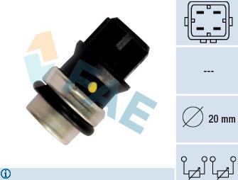 FAE 33640 - Датчик, температура охлаждающей жидкости www.autospares.lv