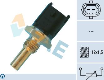 FAE 33680 - Датчик, температура охлаждающей жидкости www.autospares.lv