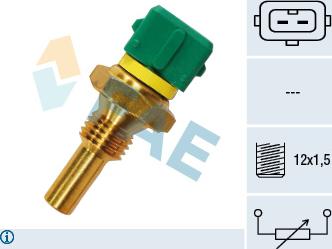 FAE 33120 - Датчик, температура головки цилиндров www.autospares.lv