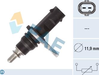 FAE 33894 - Датчик, температура охлаждающей жидкости www.autospares.lv