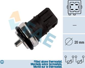 FAE 33810 - Sensor, coolant temperature www.autospares.lv