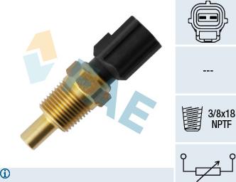 FAE 33755 - Датчик, температура охлаждающей жидкости www.autospares.lv